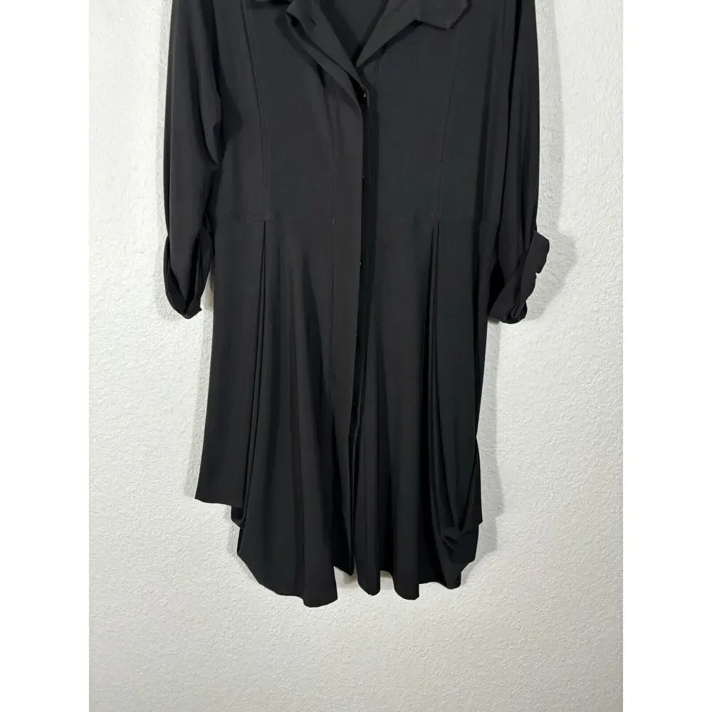 IC by Connie K‎ Mini Dress Tunic Womens Medium Black Polyester Blend